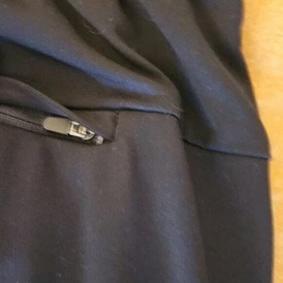 Land's End Wide Leg Mid Rise Pull-on Black Pocket Pants S (6-8) Flattering EUC - Picture 7 of 9